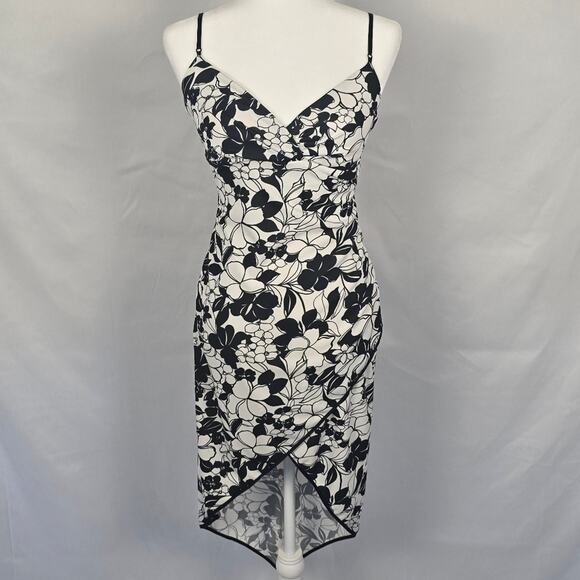 City Triangles Dresses & Skirts - Vintage Y2k City Triangles Dress Size S Black And White Floral Slip Sun dress